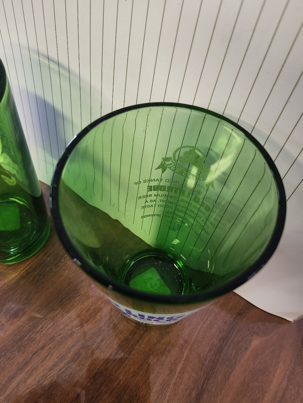 Rolling Rock Green Pint Glass - Set of 2 - Picture 4 of 8